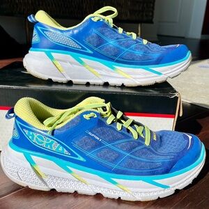 Hoka One One Clifton 2 Women's US 9 Running Shoes Blue Sneakers. EXC CONDITION
